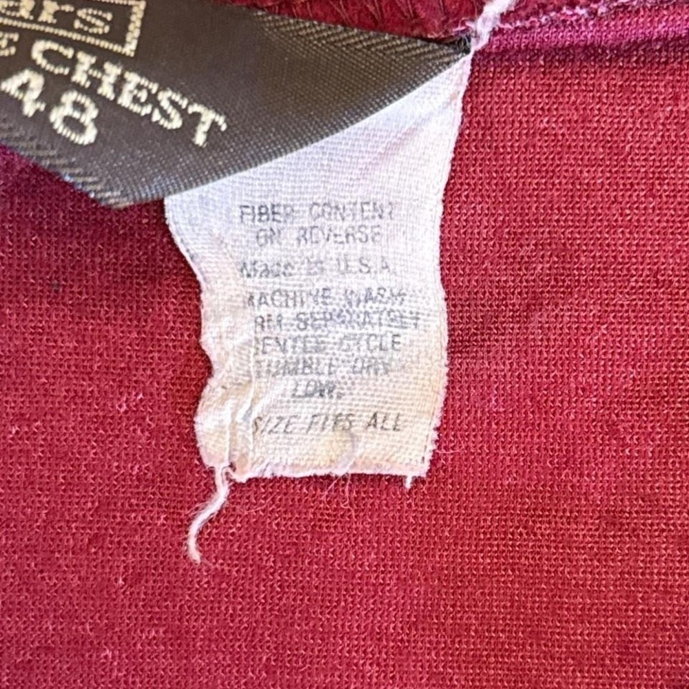 Sears Vintage 1970s Red Gold Robe USA Made Chest 36–48 Classic Retro Loungewear - Picture 6 of 8